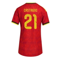 Camiseta Bélgica Timothy Castagne #21 Primera Equipación Replica Mundial 2026 para mujer mangas cortas
